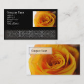 Gele rozendichte visitekaartje (Voorkant / Achterkant)