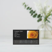 Gele rozendichte visitekaartje (Staand voorkant)