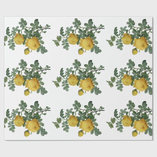  gele rozengeschenk cadeaupapier (Vlak)