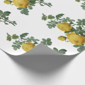 gele rozengeschenk cadeaupapier (Hoek)