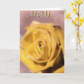 Gele rozenkaart voor Moederdag! Kaart (Gele Bloem)