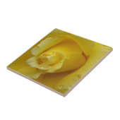 Gele rozenkeramische tegel tegeltje (Zijkant)