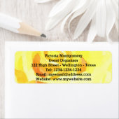 Gele rozenlabels voor Waterverf Etiket (Insitu)