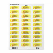 Gele rozenlabels voor Waterverf Etiket (Full Sheet)