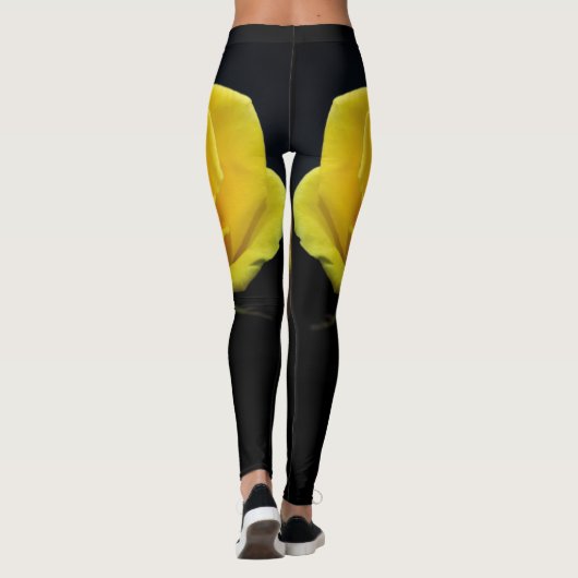 Gele rozenLeggings Leggings (Achterkant)