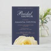 Gele rozenmarineblauw Vrijgezellenfeest Kaart (Staand voorkant)