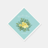  Gele Rozenmooie bruiloft Servet (Hoek)