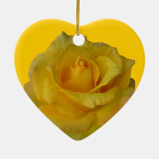 Gele rozenornament Romantic Roos Decoraties (Achterkant)