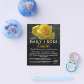 Gele rozenroos, bloemkool Adverteren broekroes Flyer (Enkel)