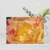 Gele rozenrozen - Aangepaste feestdagen Kaart (Staand voorkant)