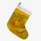 Gele rozenrozenstaart Roos kerststooking Grote Kerstsok (Voorkant (Hangend))