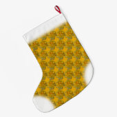 Gele rozenrozenstaart Roos kerststooking Grote Kerstsok (Achterkant (Hangend))