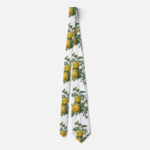  gele rozenschilderkunst stropdas (Achterkant)