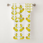 Gele rozenstof. bad handdoek (Insitu)