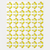 Gele rozenstof. fleece deken (Voorkant)