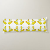 Gele rozenstof. lichaamskussen (Achterkant)