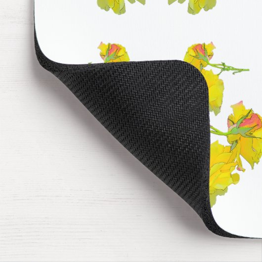 Gele rozenstof. muismat (Hoek)