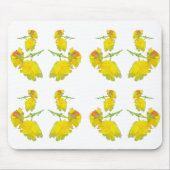 Gele rozenstof. muismat (Voorkant)