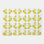 Gele rozenstof. theedoek (Horizontaal)