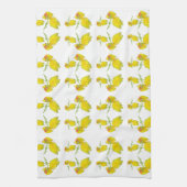 Gele rozenstof. theedoek (Verticaal)