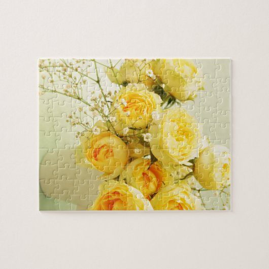 gele rozenstrook legpuzzel (Horizontaal)
