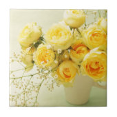 gele rozenstrook tegeltje (Voorkant)