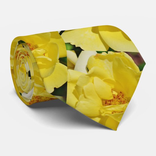 Gele rozenStropdas Stropdas (Opgerold)