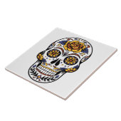 Gele rozensuiker tegeltje (Zijkant)