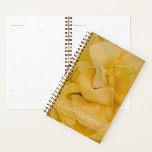 Gele rozenventielen planner (Display)