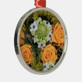 Gele-rozenversiering Metalen Ornament (Rechts)