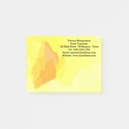 Gele rozenWaterverf Post-it® Notes (Voorkant)