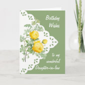  Gele Rozenzwendel schoondochter Kaart (Voorkant)