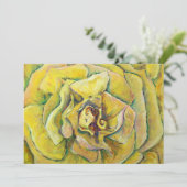 Gele rozenzwijn Aangepaste Rozen Kaart (Staand voorkant)