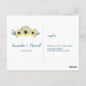 Gele RSVP Briefkaart (Achterkant)