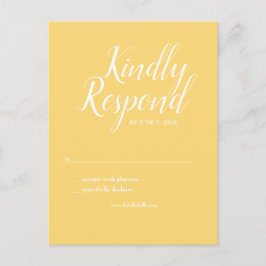 Gele RSVP Briefkaart