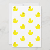 Gele Rubber Duck Baby shower Uitnodiging (Achterkant)
