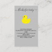 Gele Rubber Duck Boeken voor baby Ticket Informatiekaartje (Voorkant)