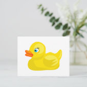 Gele Rubber Duck Briefkaart (Staand voorkant)