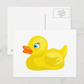 Gele Rubber Duck Briefkaart (Voorkant / Achterkant)