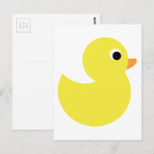 Gele Rubber Duck Briefkaart (Voorkant / Achterkant)