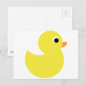 Gele Rubber Duck Briefkaart (Voorkant / Achterkant)