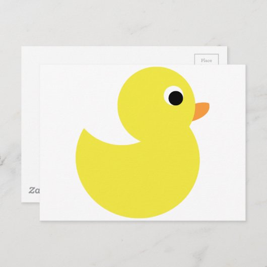 Gele Rubber Duck Briefkaart (Voorkant / Achterkant)