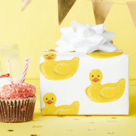 Gele Rubber Duck Cadeaupapier