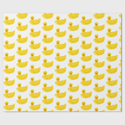 Gele Rubber Duck Cadeaupapier (Vlak)