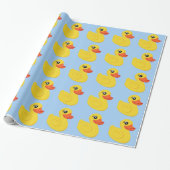 Gele Rubber Duck Cadeaupapier (Uitgerold)