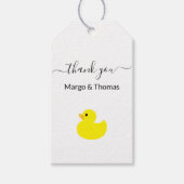 Gele Rubber Duck Dank u Gift Labels Cadeaulabel (Voorkant)