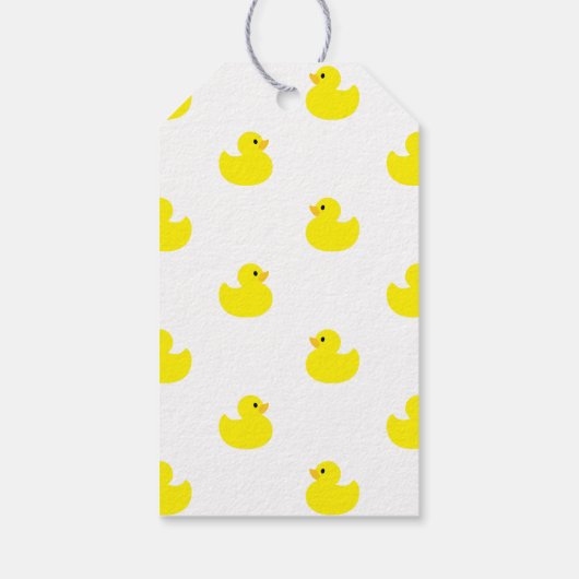 Gele Rubber Duck Dank u Gift Labels Cadeaulabel (Achterkant)