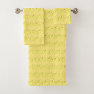 Gele Rubber Duck Duckie Ducky Bird Bathtub Speelgo Bad Handdoek