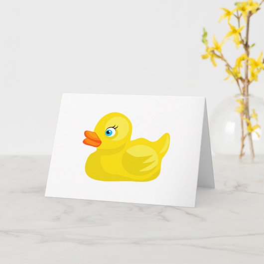 Gele Rubber Duck Kaart (Gele Bloem)