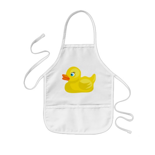Gele Rubber Duck Kinder Schort (Voorkant)